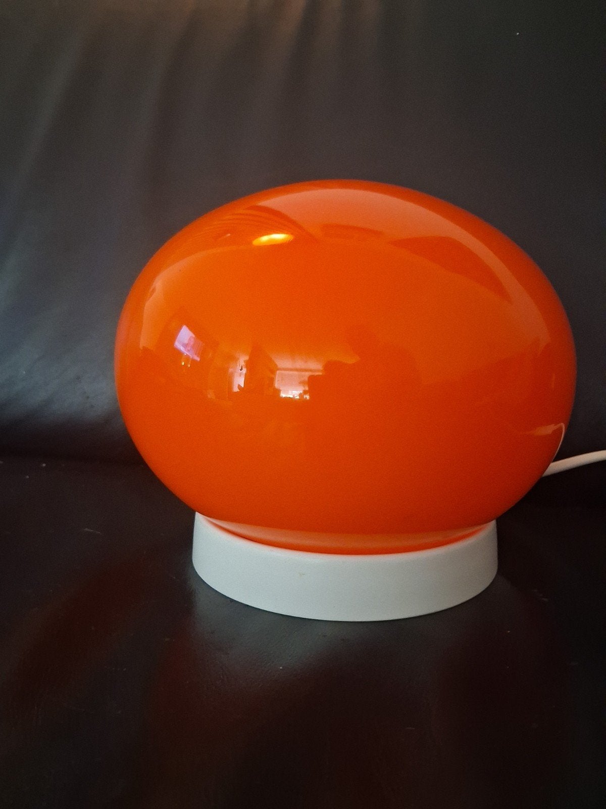 Vintage Space Age Tafellamp seventies – Honsel Leuchten – 70, Oranje, Ophalen of Verzenden, Design