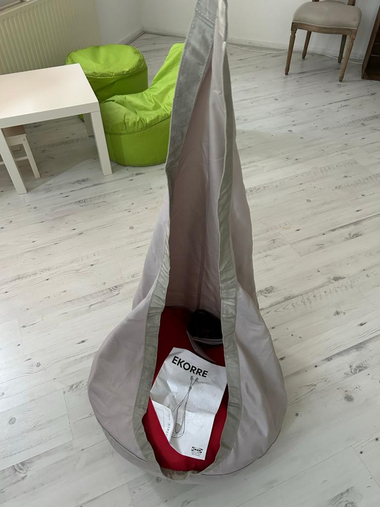 IKEA Ekorre schommelstoel voor aan het plafond, Huis en Inrichting, Zitzakken, Ophalen of Verzenden, Zo goed als nieuw, Wit