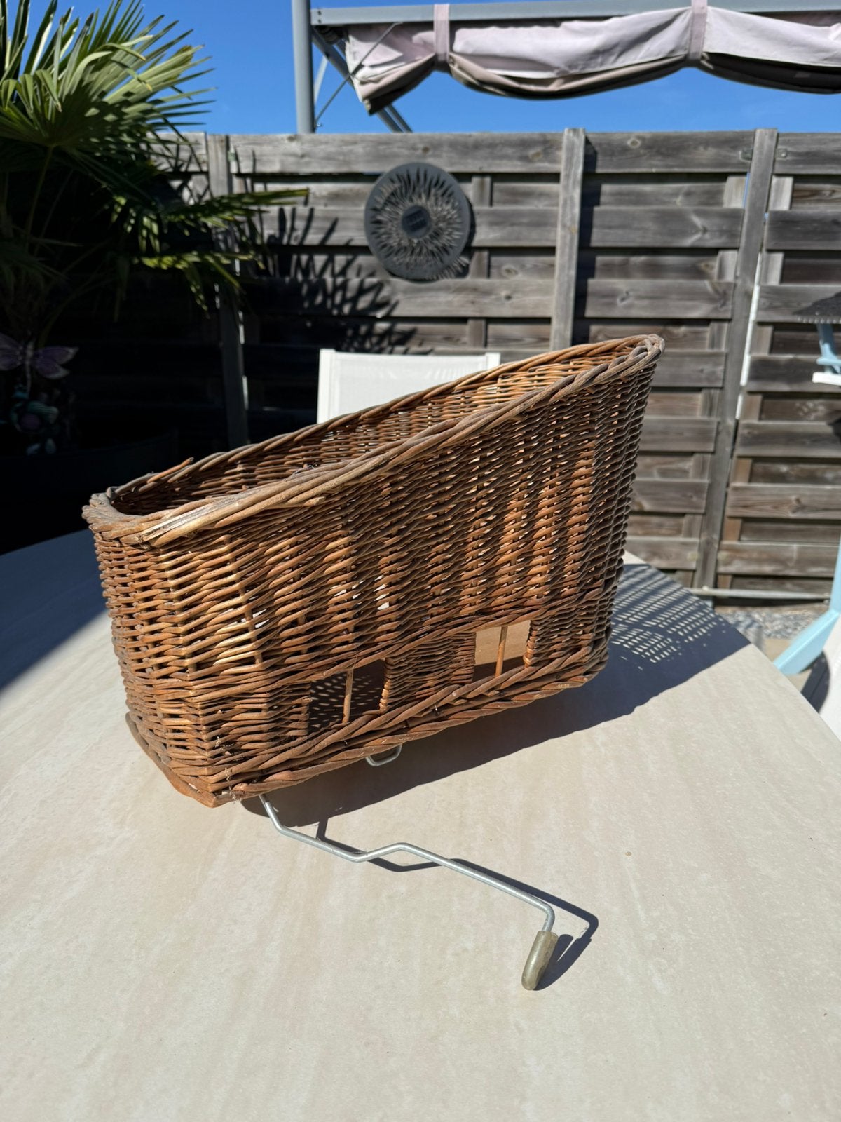 Rieten hondenfietsmand + leuke accessoires, Ophalen, Gebruikt, Fietsmand