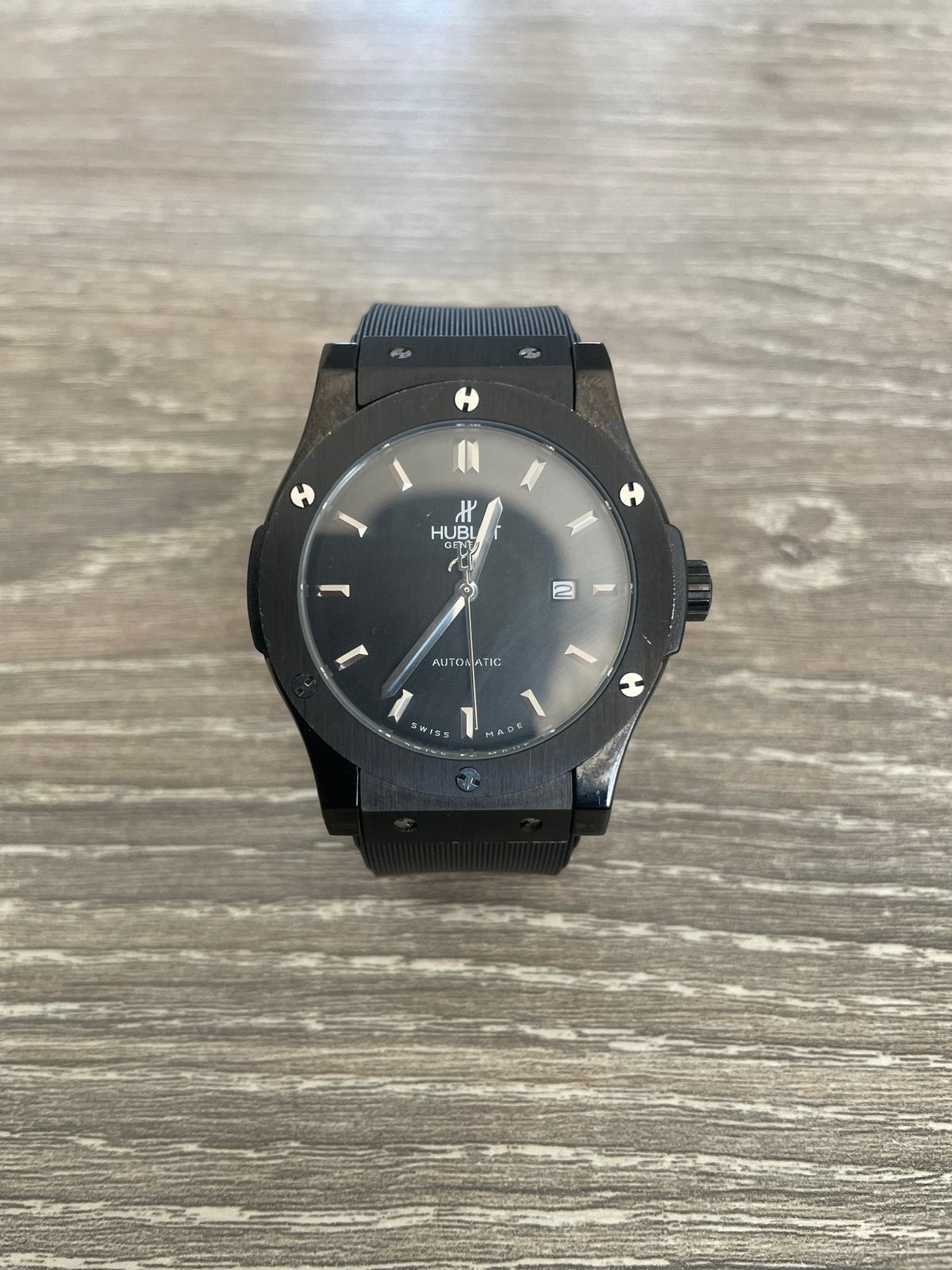 HUBLOT CLASSİC FUSİON ORİGİNAL BLACK MAGİC, Ophalen, Zo goed als nieuw, Polshorloge, Overige merken