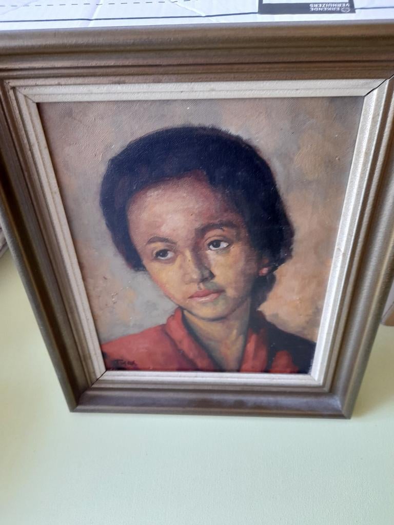 Schilderij Indische vrouw, Ophalen of Verzenden