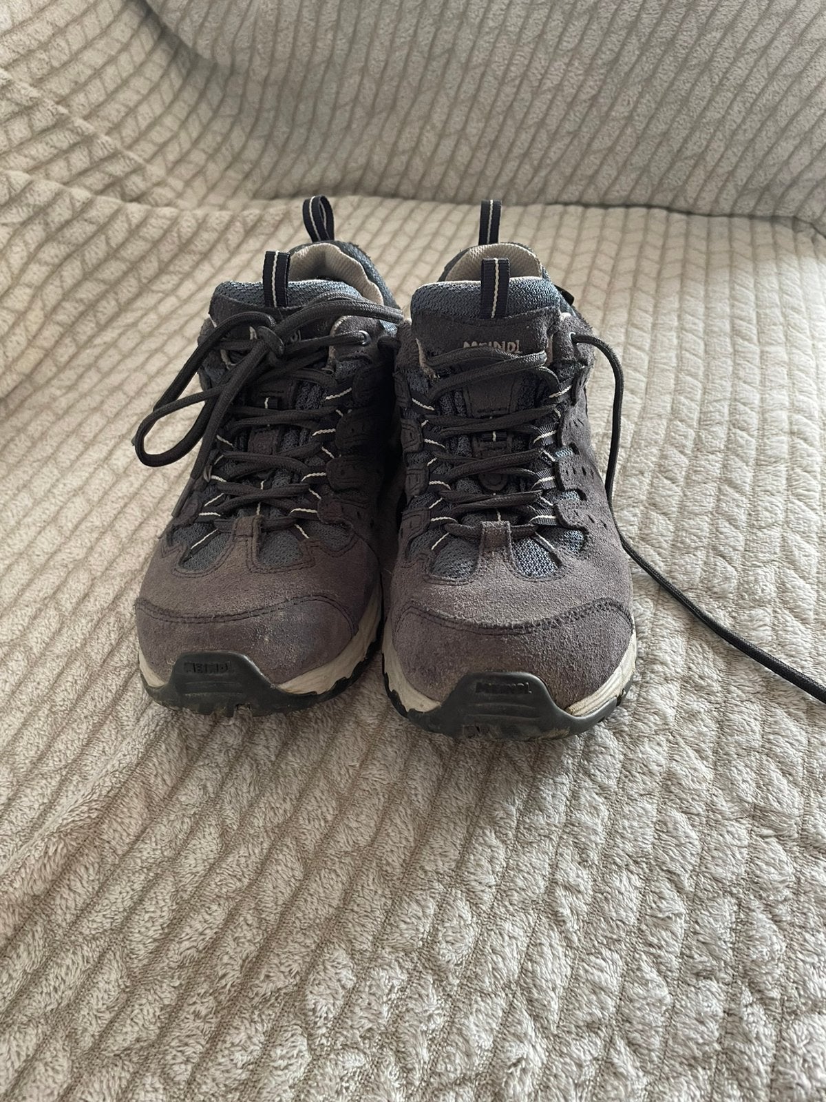 Meindl comfort fit gore tex wandelschoenen. Maat 6 (39), Ophalen of Verzenden, Zo goed als nieuw, Blauw, Wandelschoenen