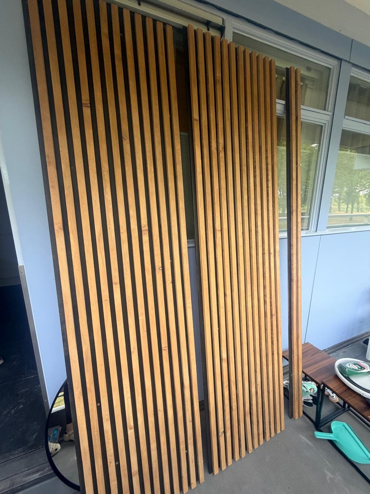 Akoestische wandpanelen 2 stuks(echt hout), Huis en Inrichting, Ophalen, Gebruikt