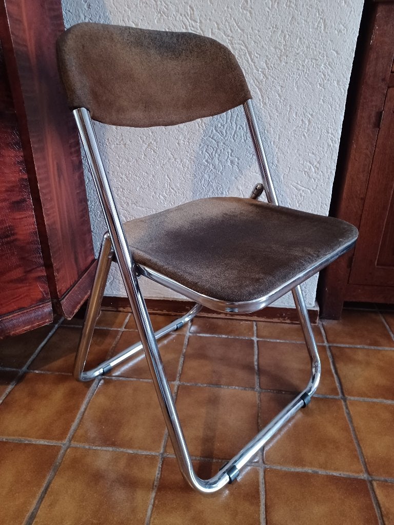 Klapstoel, Huis en Inrichting, Ophalen, Gebruikt, Bruin, Eén