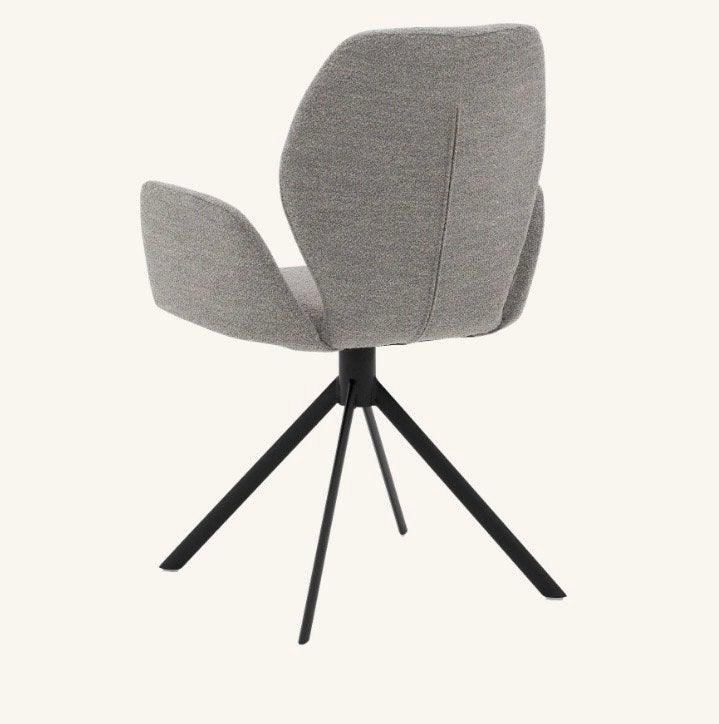 2 grijze velours stoelen goossens /hera, Huis en Inrichting, Stoelen, Ophalen, Twee, Overige materialen, Zo goed als nieuw