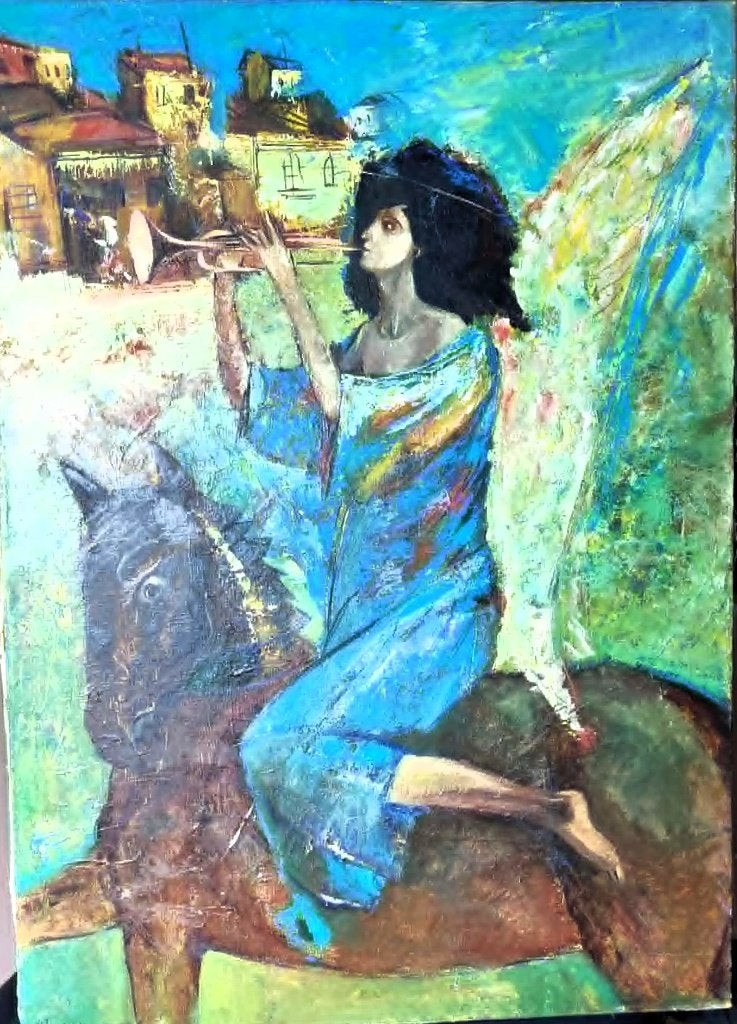 Schilderij Sergey Misjun, Antiek en Kunst, Kunst | Schilderijen | Klassiek, Ophalen, Doek, Expressionistisch, Olieverf
