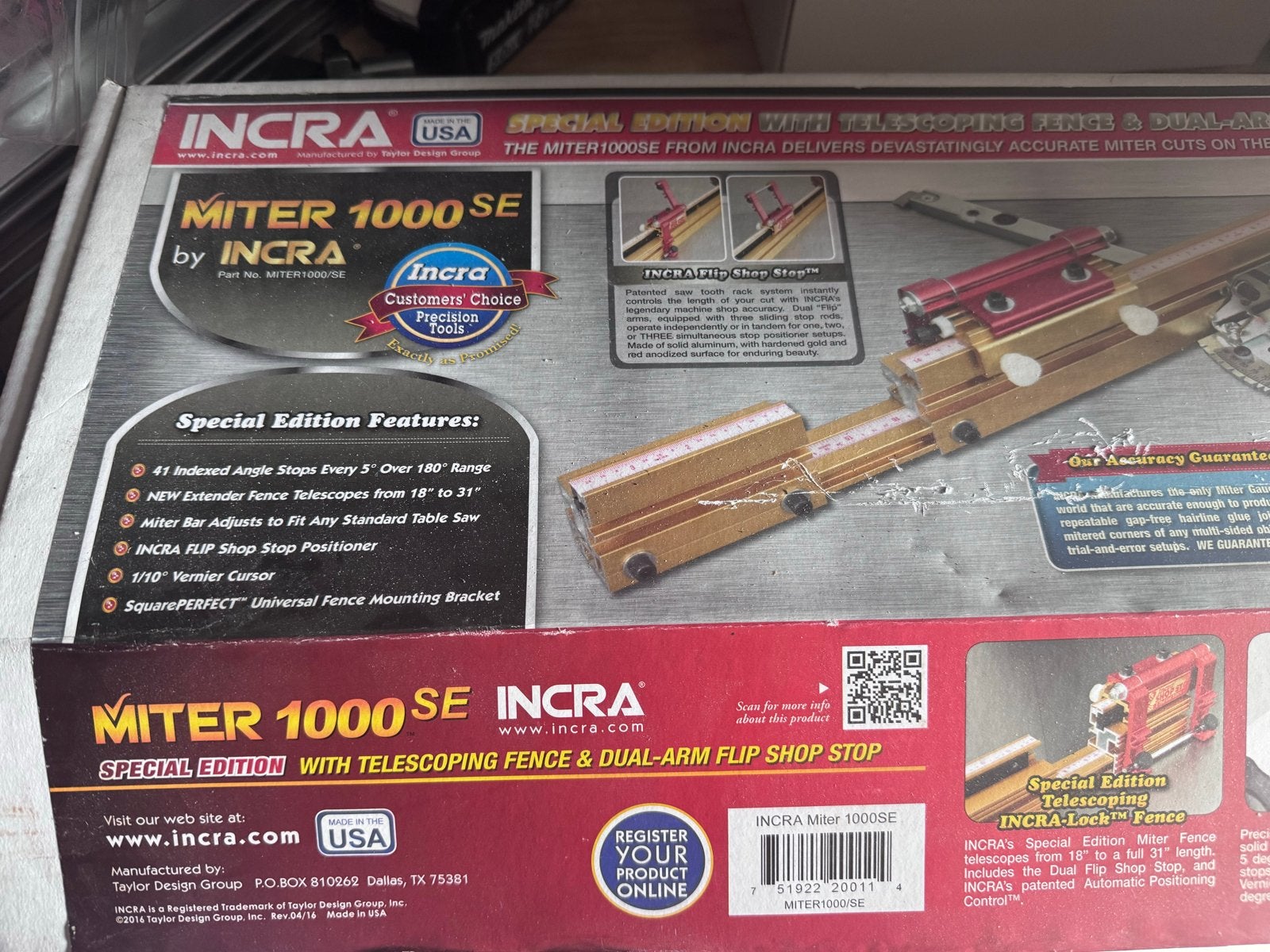 Incra Miter 1000 SE Verstekgeleider voor Zaagtafel, Ophalen of Verzenden, Zo goed als nieuw, Overige typen