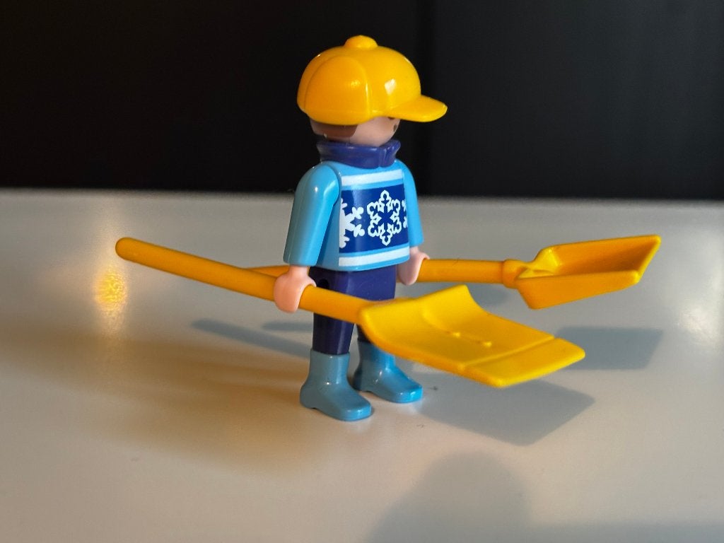 playmobil - poppetje met sneeuwschep, Ophalen of Verzenden