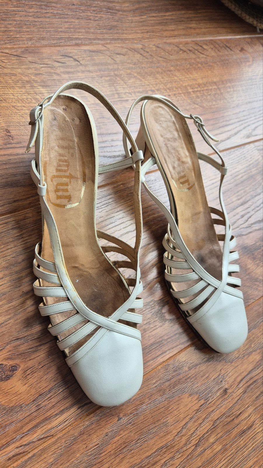 vintage bruidsschoenen, Kleding | Dames, Ophalen, Wit, TimTur, Sandalen of Muiltjes