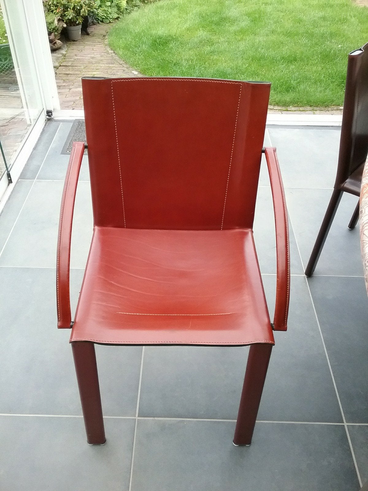 tuigleren stoelen van Matteo Grassi, Ophalen, Gebruikt, Twee, Bruin