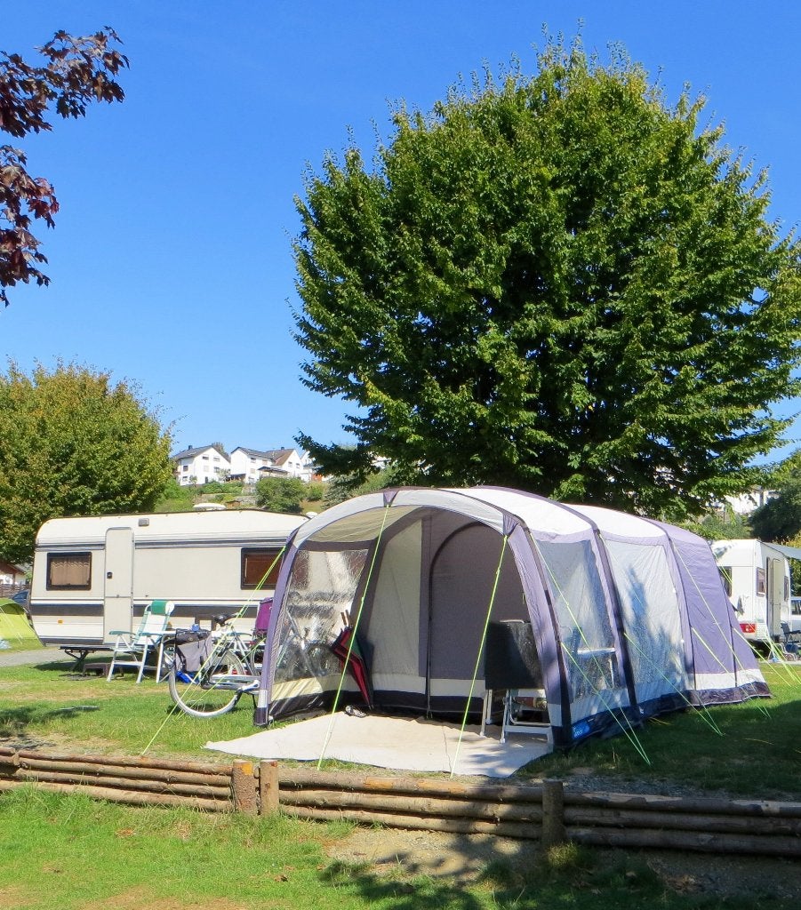 4 persoons oppompbare Kampa tent, Caravans en Kamperen, Ophalen, Gebruikt, Tot en met 4