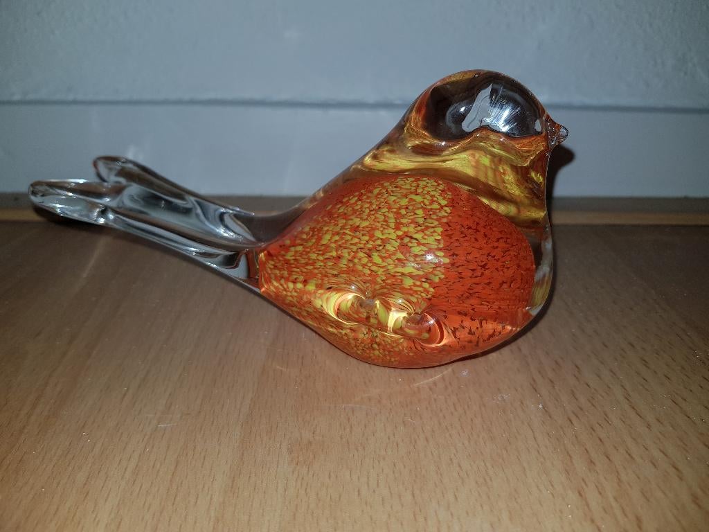 Vogel Urntje zwaar vol glas, Ophalen of Verzenden, Zo goed als nieuw, Dier