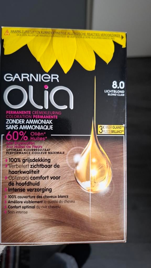 Garnier Olia Haarverf 8.0 Lichtblond (3 stuks), Ophalen, Nieuw, Overige typen
