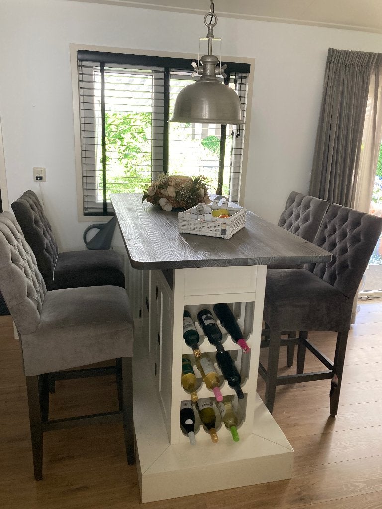 Eettafel / bartafel, Ophalen, Gebruikt, 100 tot 150 cm, 50 tot 100 cm