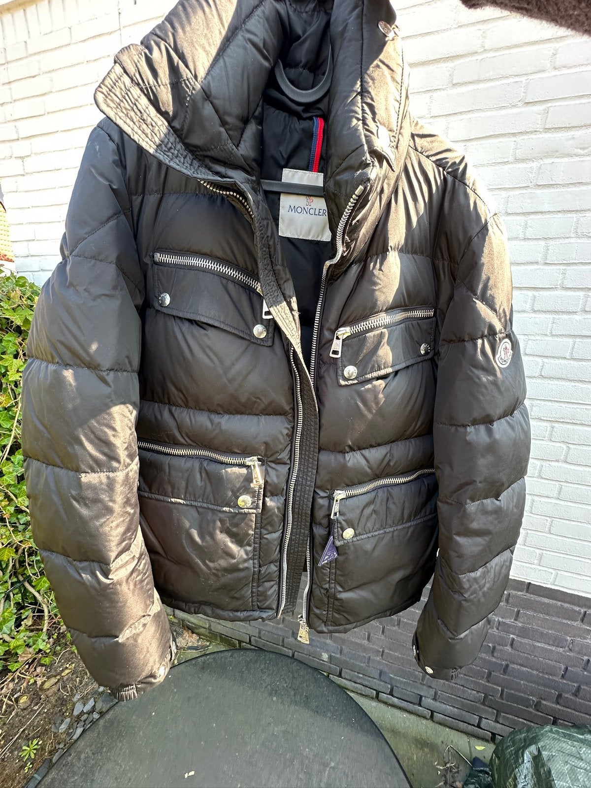 Moncler Pierce Giubbotto Zwart – Origineel – maat 3, Ophalen, Zo goed als nieuw, Maat 52/54 (L), Zwart