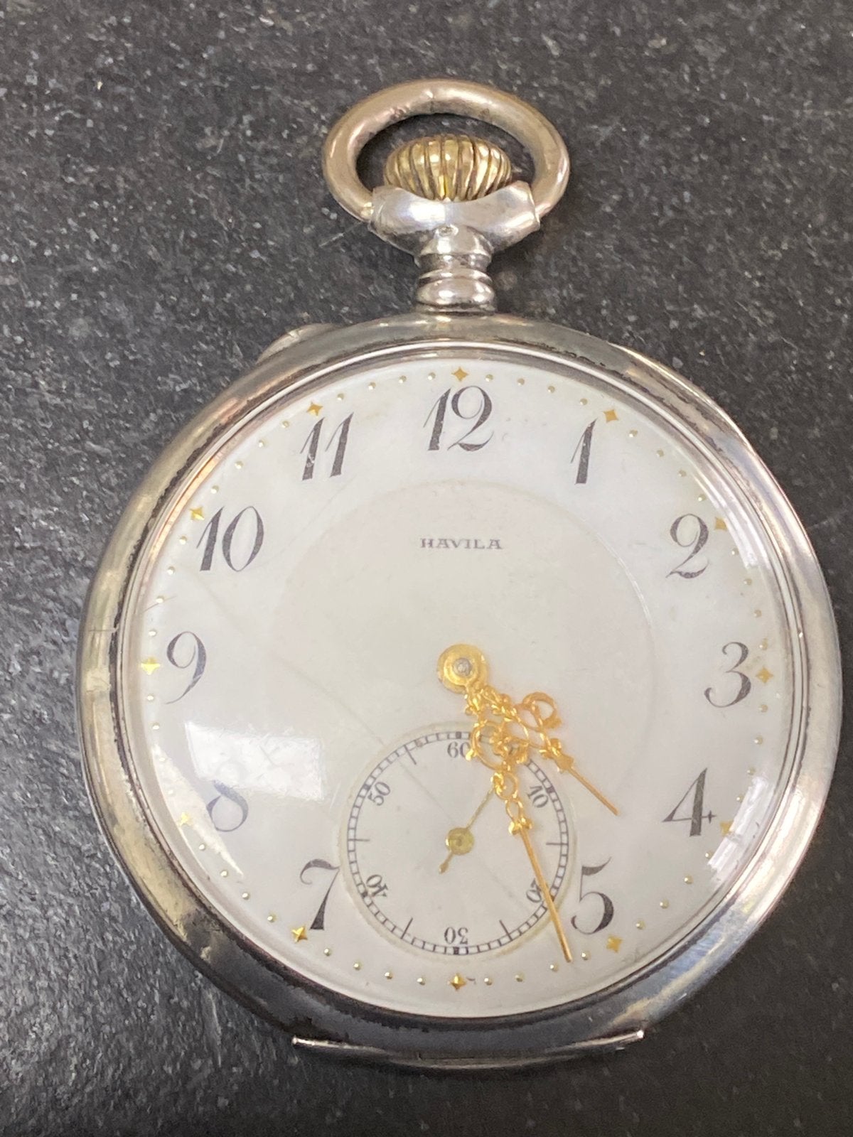 Zilveren Zakhorloge, Sieraden, Tassen en Uiterlijk, Horloges | Antiek, Overige merken, Zakhorloge, 1900 tot 1930, Ophalen of Verzenden
