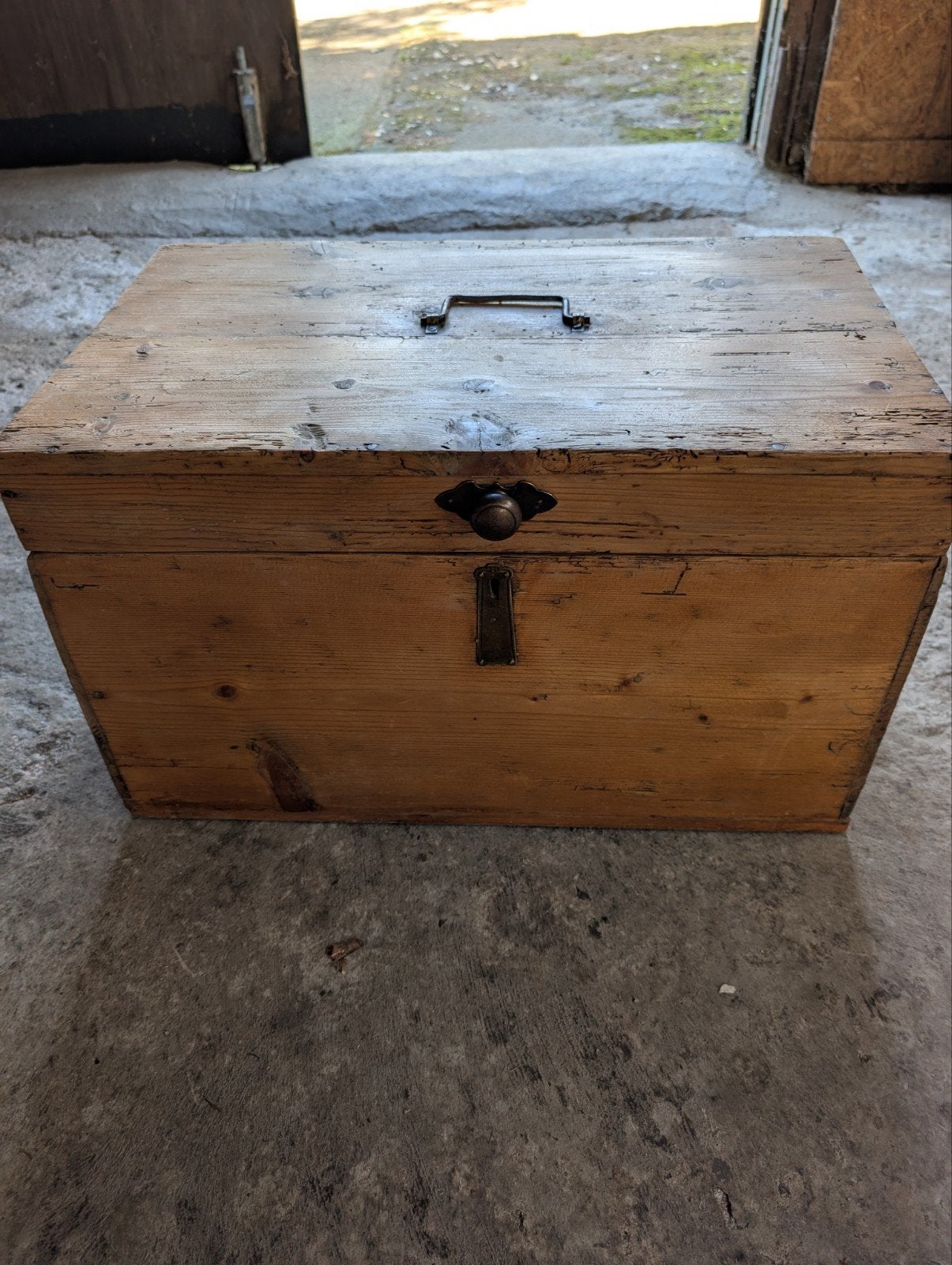 Antieke houten kist, Ophalen, 50 tot 100 cm, Minder dan 50 cm