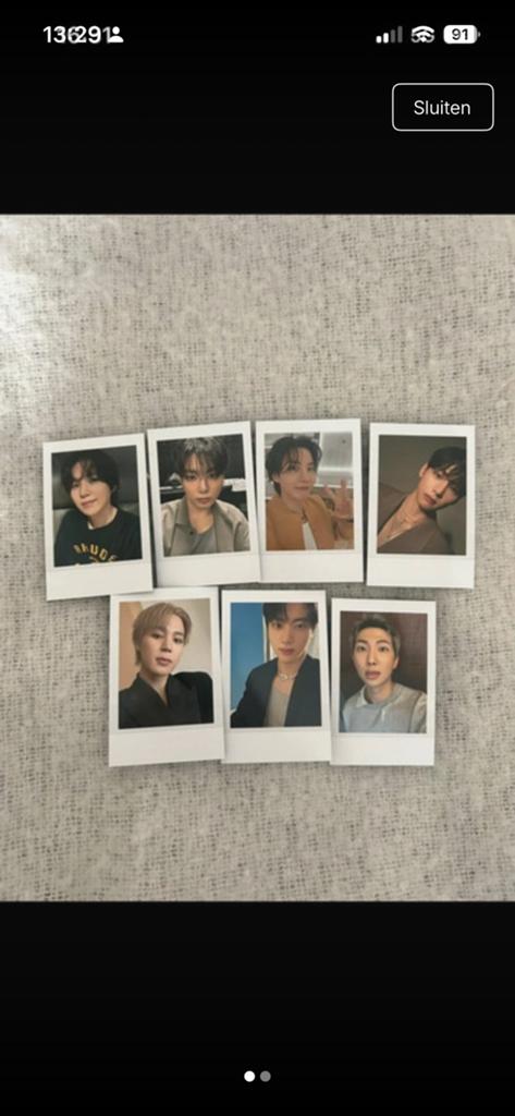 Bts official photocards, Verzamelen, Muziek, Artiesten en Beroemdheden, Ophalen of Verzenden, Nieuw, Foto of Kaart