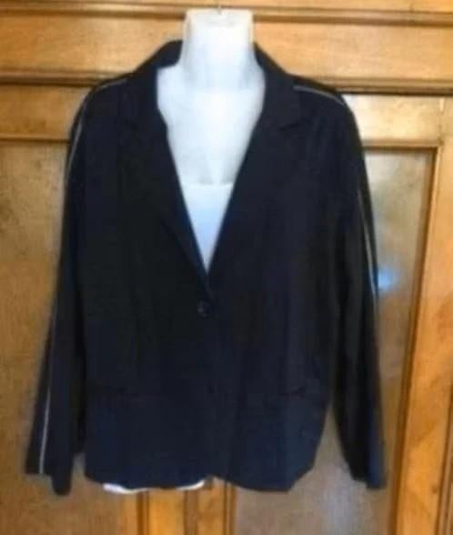 Mooie blauwe blazer merk MS Mode maat 50, Kleding | Dames, Grote Maten, Zo goed als nieuw, MS Mode, Jasje of Colbert, Verzenden