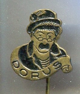Dorus zwart op koper TV/stripfiguur speldje ( R_088), Ophalen of Verzenden, Nieuw, Figuurtje, Speldje of Pin