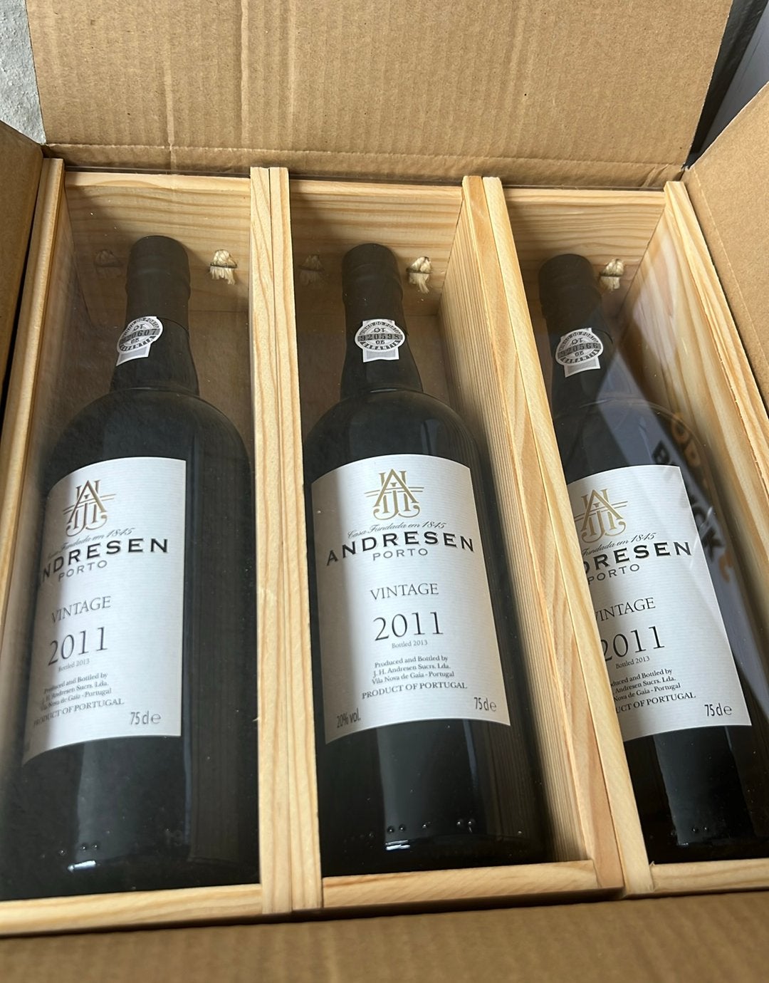 6 flessen in doos ANDRESEN VINTAGE PORT 2011 (apart in kist), Ophalen of Verzenden, Zo goed als nieuw, Vol, Overige gebieden