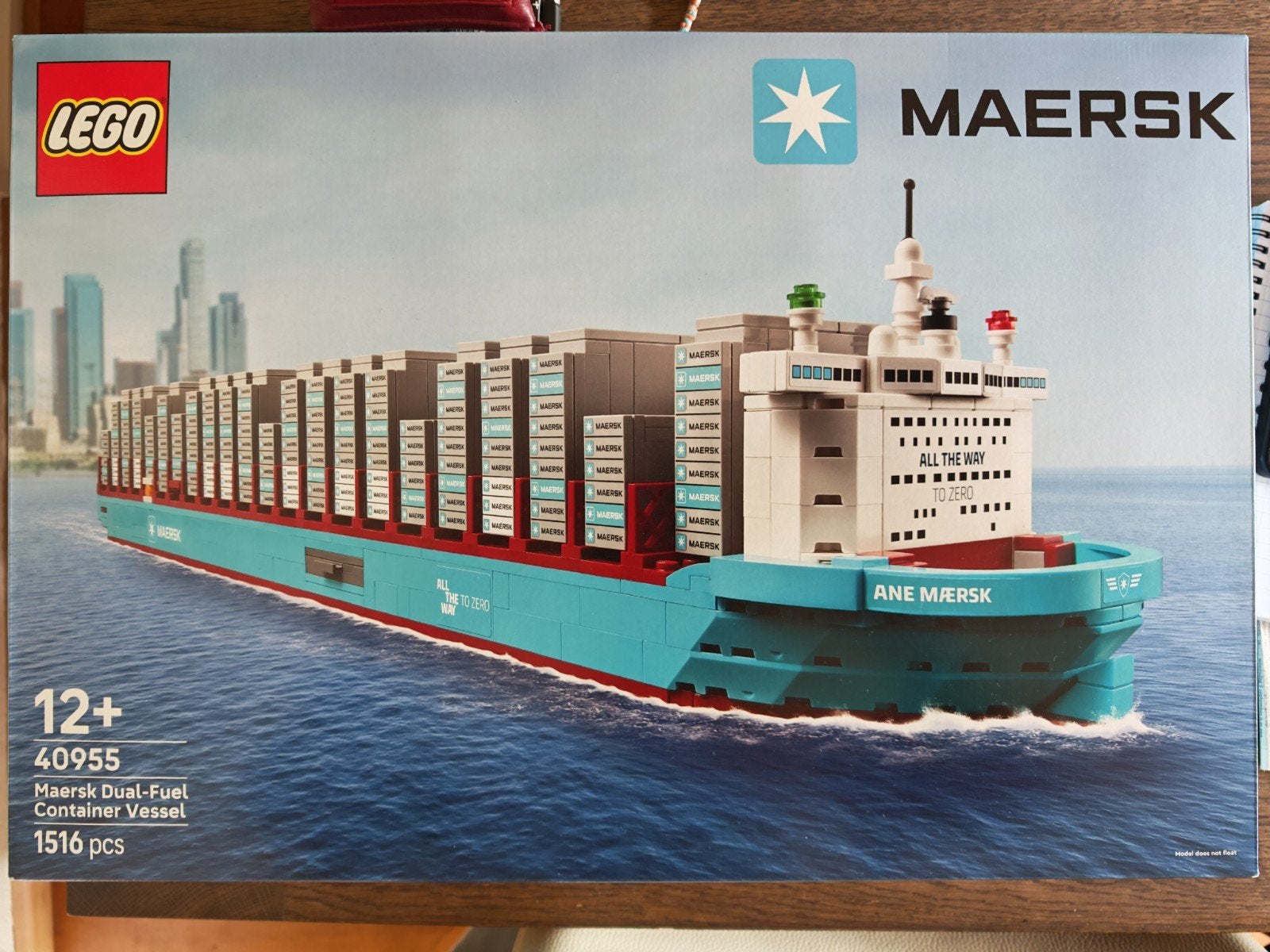 LEGO Maersk containerschip 40955 - Zo goed als nieuw, Lego, Compleet, Ophalen of Verzenden, Zo goed als nieuw