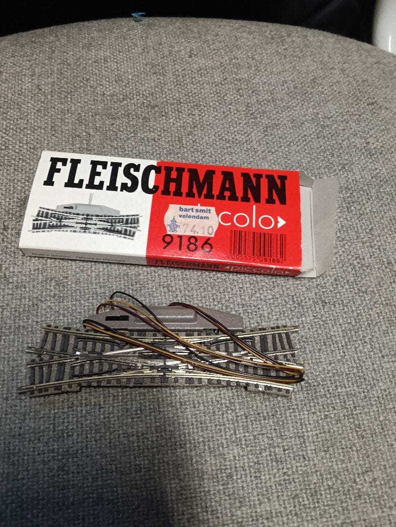Fleischmann 9186 Engelse wissel, links, Gelijkstroom, Fleischmann, Rails, Ophalen of Verzenden