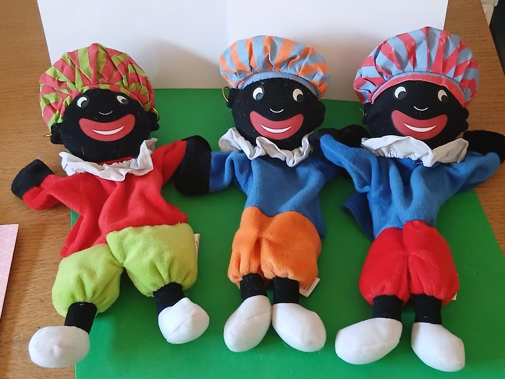 Vintage Zwarte Piet Handpoppen, Ophalen of Verzenden, Gebruikt