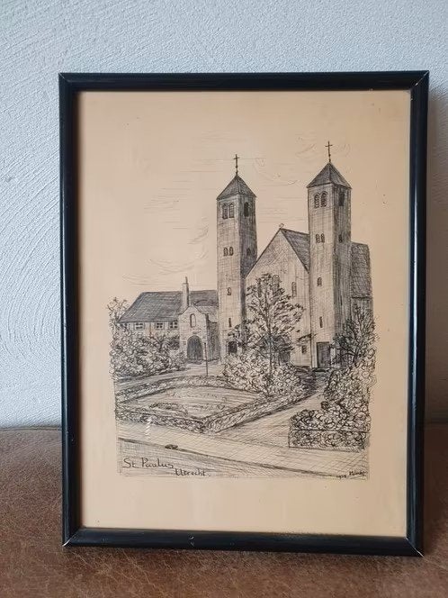 St Paulus Utrecht 1956 A v d Linden (kerk gesloopt 1993), Antiek en Kunst, Ophalen