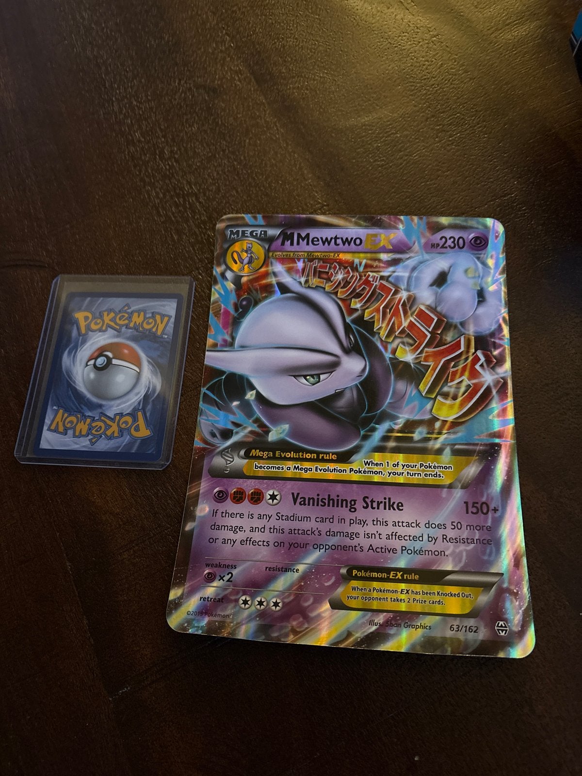 Pokémon Kaart: Mega Mewtwo EX (63/162) - Zo goed als nieuw, Ophalen, Zo goed als nieuw, Losse kaart