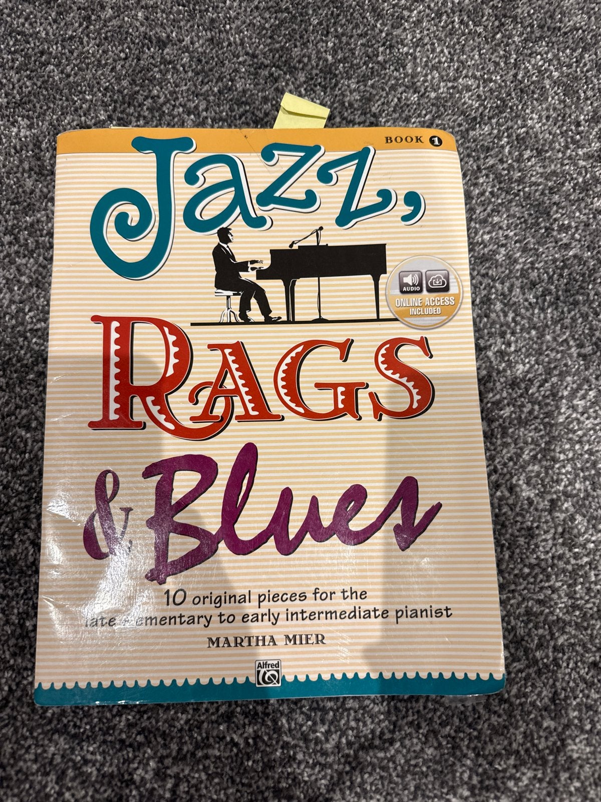 Jazz, Rags & Blues - Boek 1 voor piano (Martha Mier), Muziek en Instrumenten, Gebruikt, Les of Cursus, Ophalen of Verzenden, Jazz
