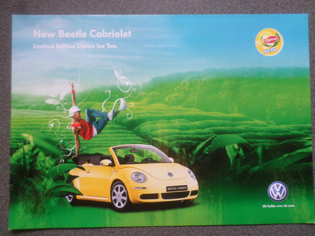Volkswagen VW Beetle Lipton Ice Tea Brochure, Ophalen of Verzenden, Zo goed als nieuw, Volkswagen
