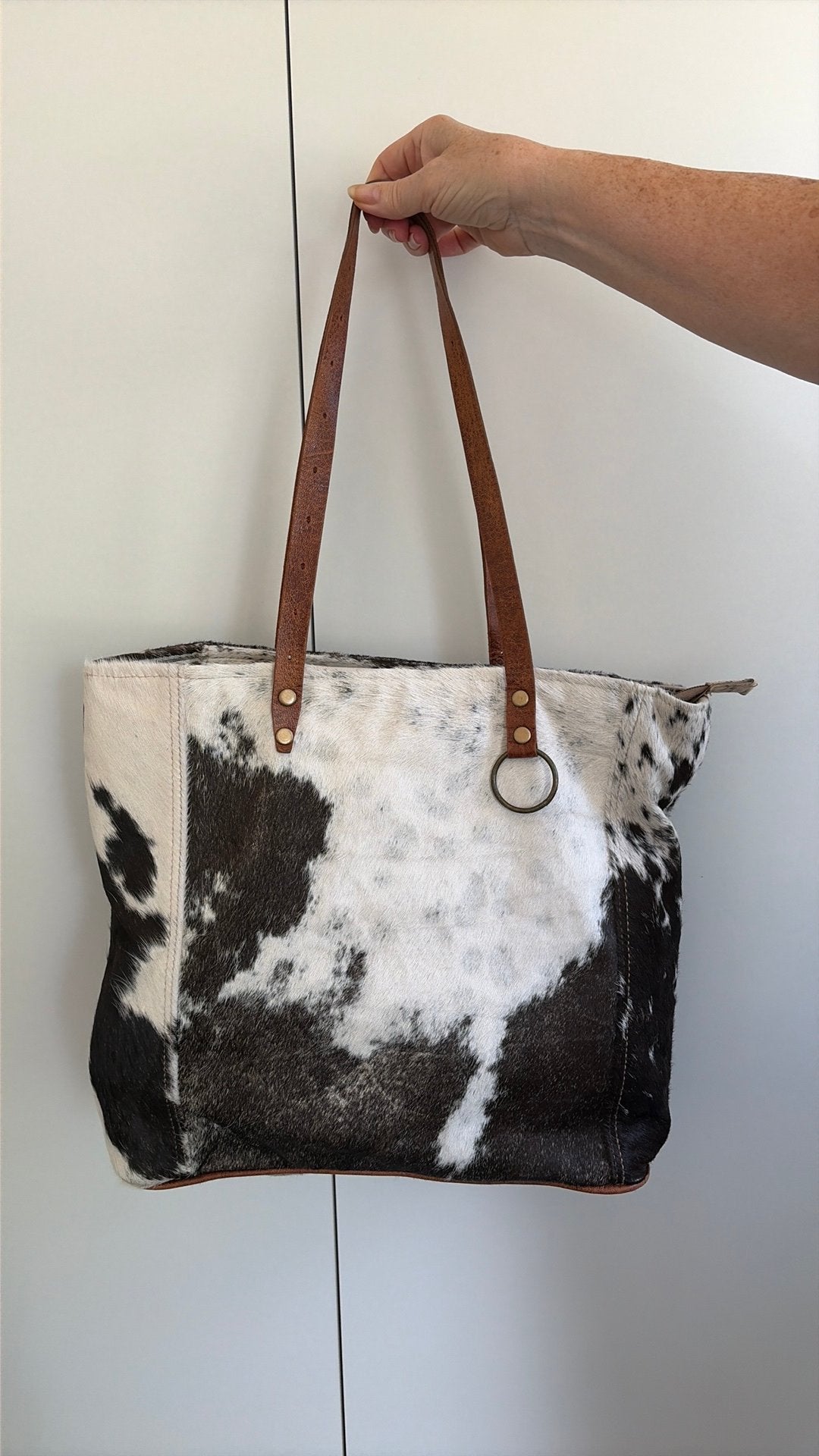 Nieuwe leren koehuid tas, Verzenden, Nieuw, Bruin, Overige typen