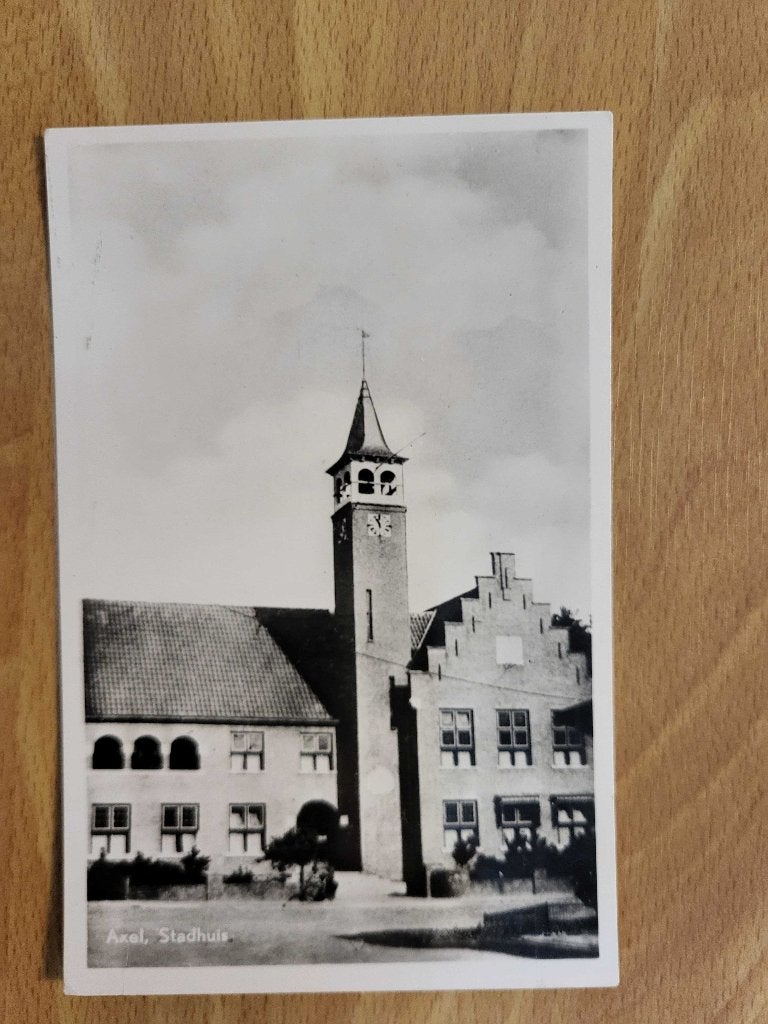 ansicht AXEL Stadhuis, Verzamelen, Ansichtkaarten | Nederland, Ophalen of Verzenden, Voor 1920, Zeeland
