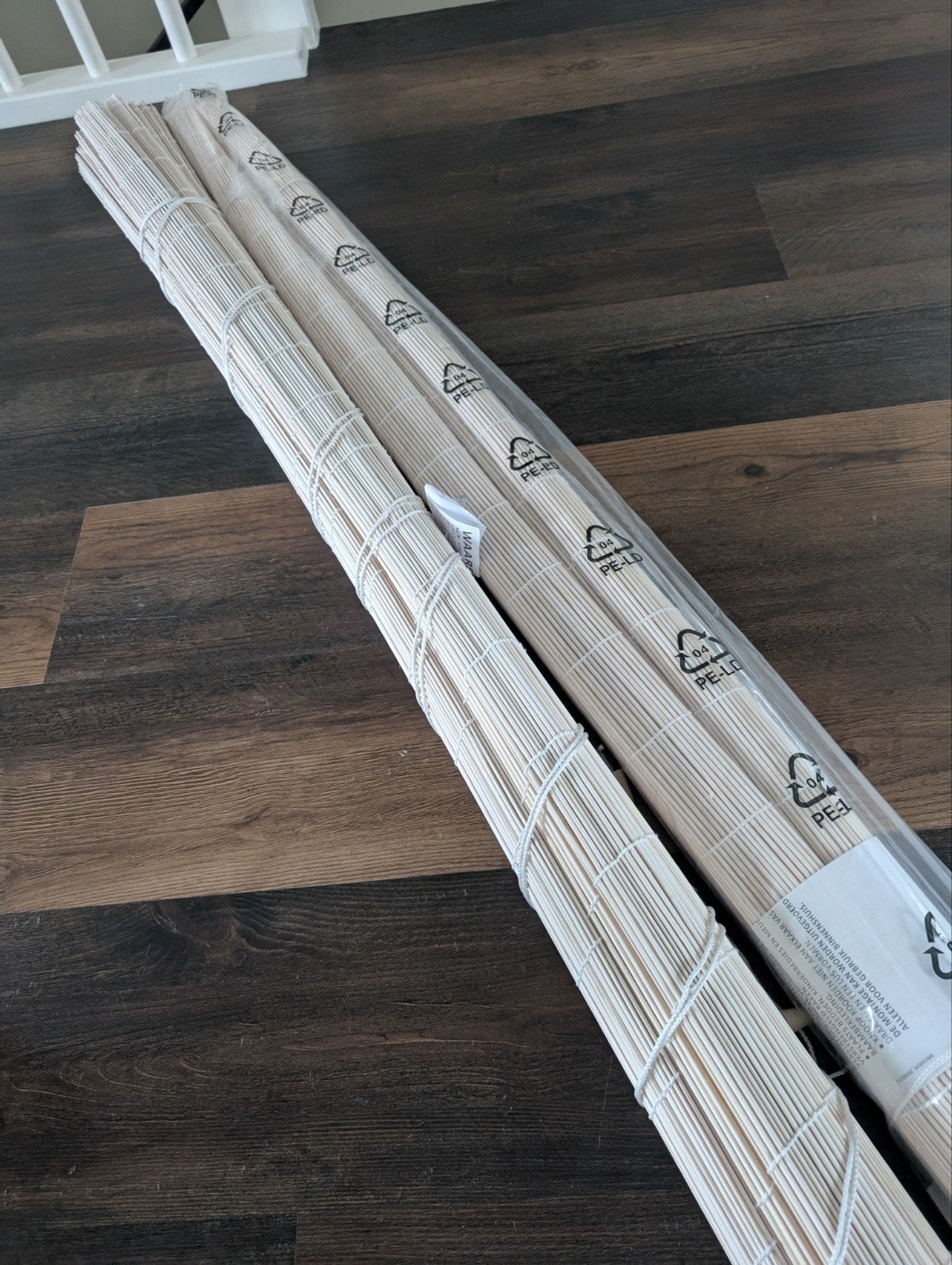 2x Nieuw rolgordijnen bamboe 150x160 cm, Ophalen, Wit, Nieuw, Rolgordijn