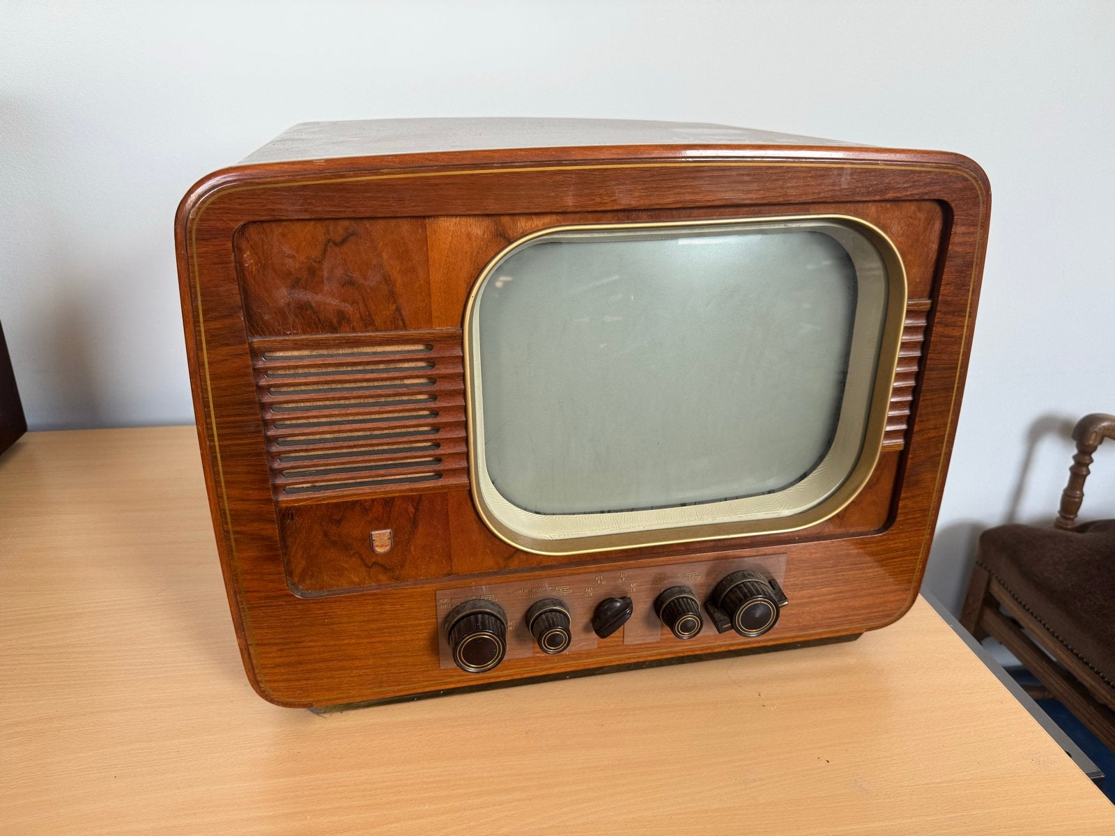 Philips 14TX113/A Televisie uit 1955 - Vintage Decor, Ophalen