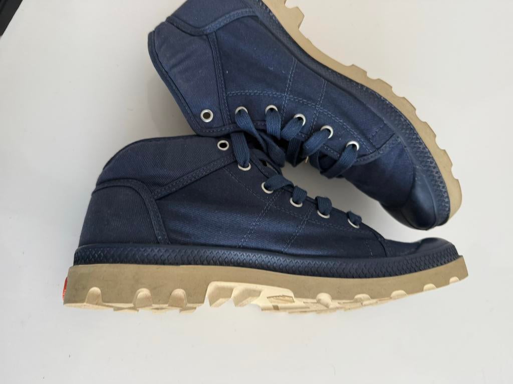 Palladium Pampa Hi Originale - Blauwe Canvas Boots, Ophalen of Verzenden, Gedragen, Blauw, Lage of Enkellaarzen