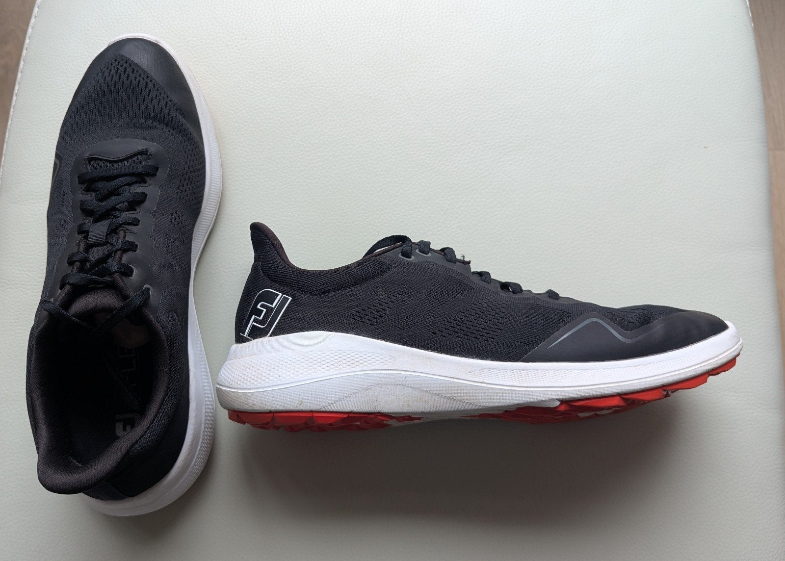FootJoy Golfschoenen Flex, zwart/rood maat 42,5, Ophalen of Verzenden, Zo goed als nieuw, Schoenen, Overige merken