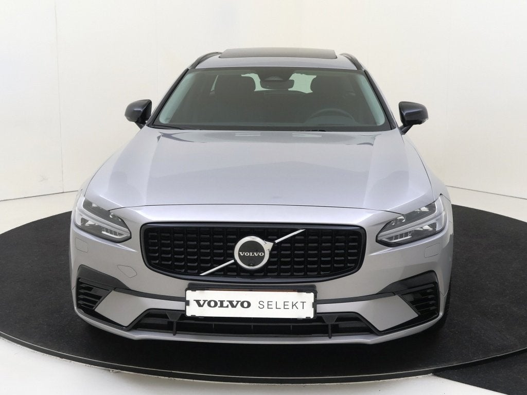 Volvo V90 T6 Ultimate Dark | Trekhaak | H&K Audio | 360 Came, Auto's, Dealer onderhouden, 4 cilinders, Lichtsensor, Hybride Elektrisch/Benzine