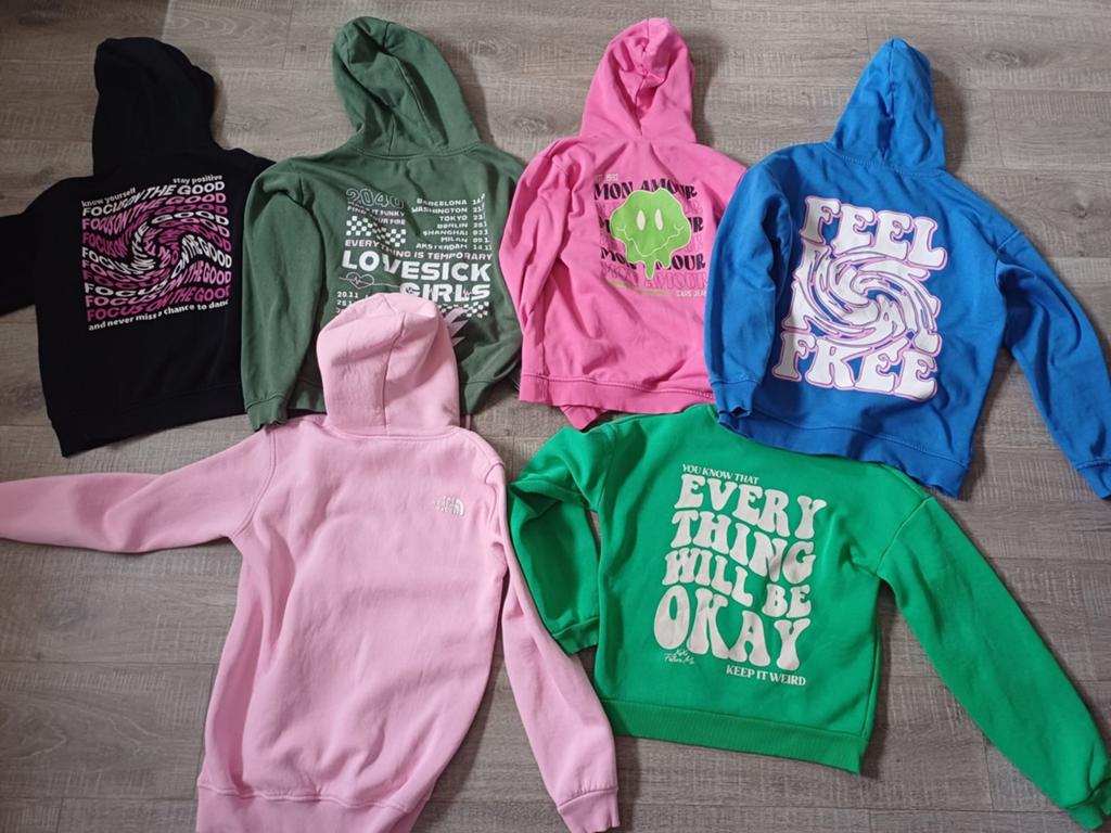6 Hoodies en Sweaters - Maat 176/XXS, Kleding | Dames, Ophalen of Verzenden, Lange mouw, Roze, Maat 34 (XS) of kleiner