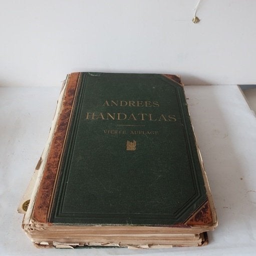 Atlas antiek Andrees Handatlas 1899 Vierte Auflage, Ophalen of Verzenden