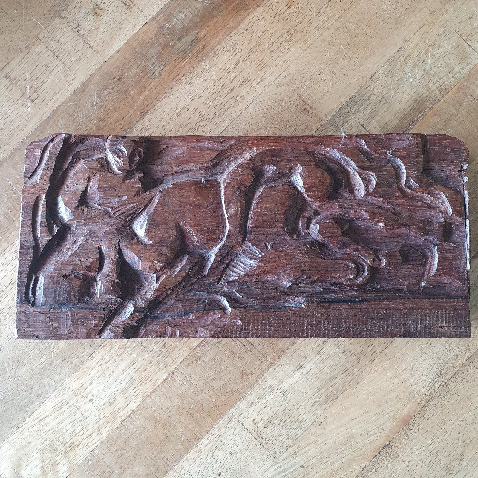 Amsterdamse school houtsnijwerk., Antiek en Kunst, Ophalen of Verzenden