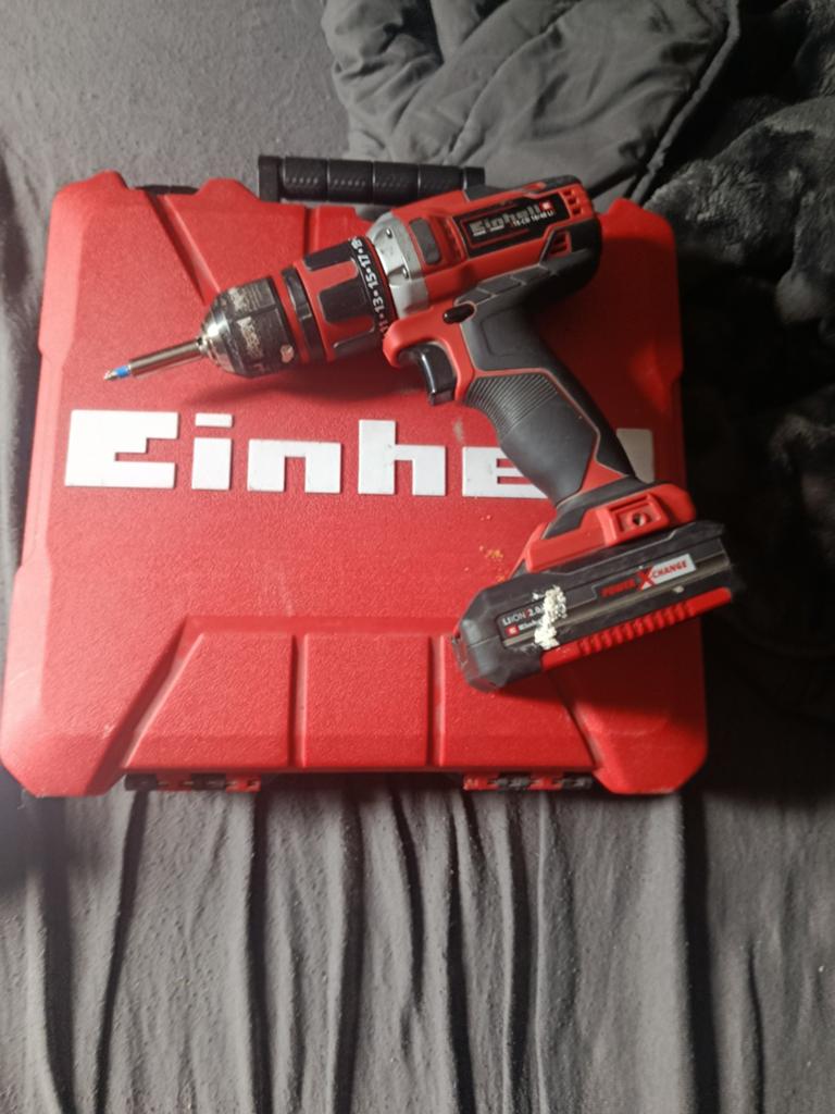 Einhell Accuboormachine met koffer, Doe-het-zelf en Verbouw, Gereedschap | Boormachines, Variabele snelheid, Ophalen of Verzenden
