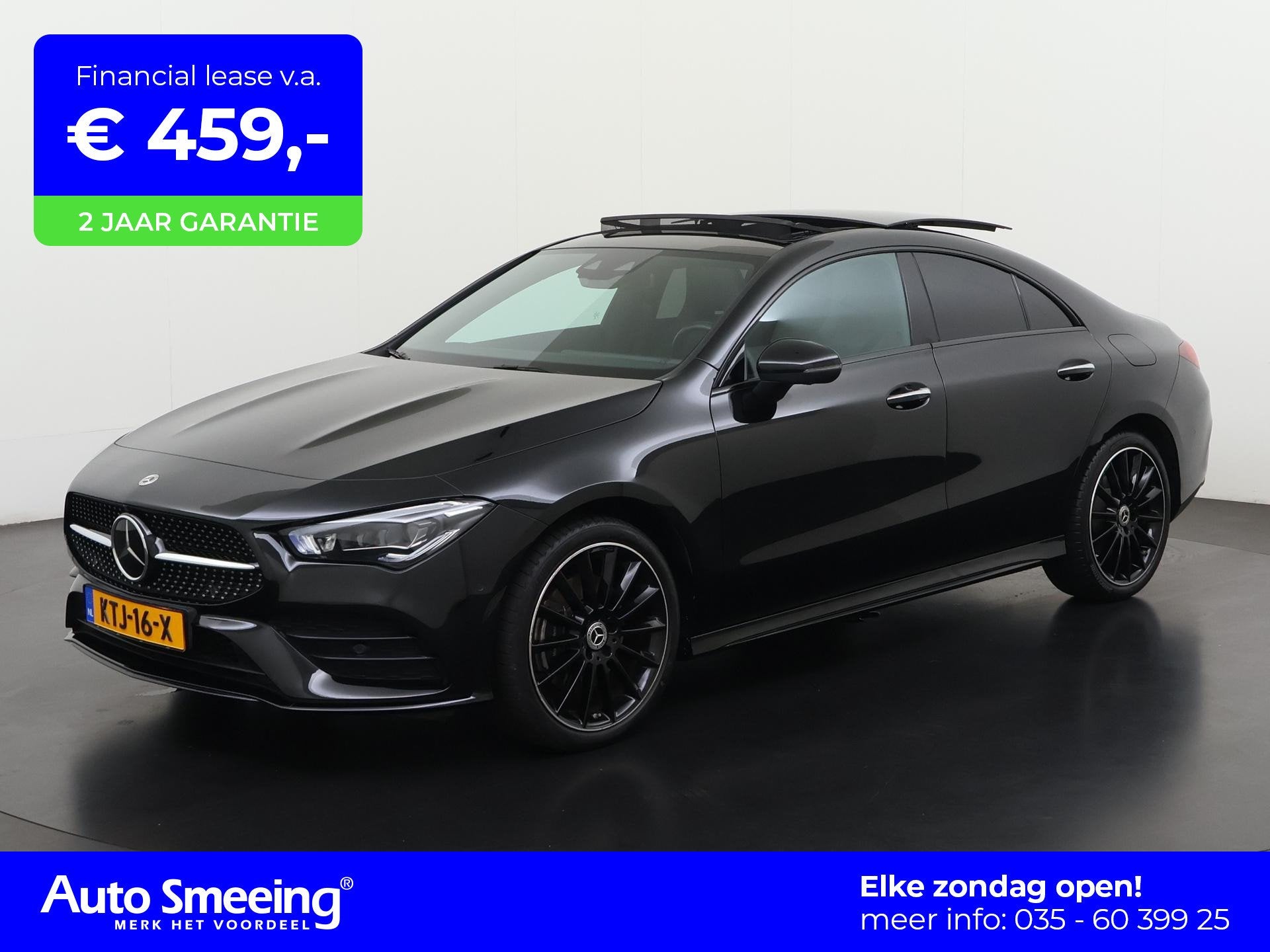 Mercedes-Benz CLA-klasse 250e AMG Night | Panoramadak | Mult, Auto's, Gebruikt, 4 cilinders, Automatische klimaatregeling, Leder en Stof