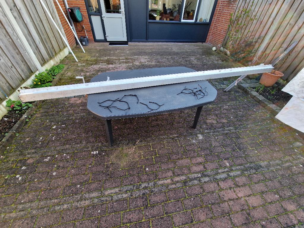 zonescherm, Tuin en Terras, Zonneschermen, Gebruikt, Uitvalscherm, 150 tot 300 cm, 250 cm tot 450 cm, Ophalen