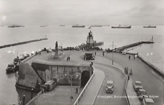 Vlissingen Rotonde Boulevard de Ruyter, Verzenden, 1960 tot 1980, Ongelopen, Zeeland