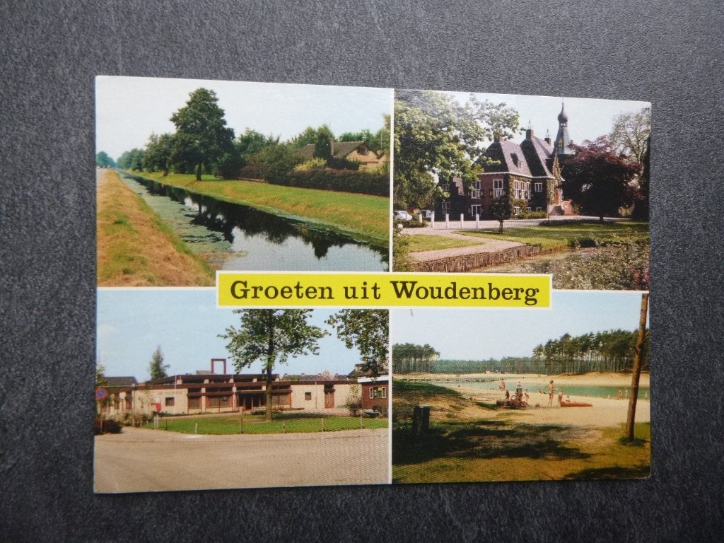 Woudenberg, de Grift, geref.kerk/gemeentehuis 1986, Verzenden, 1980 tot heden, Gelopen