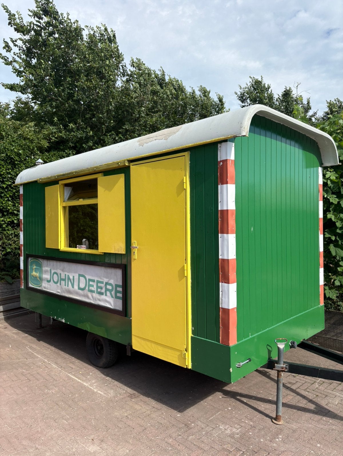 Schaftkeet/pipowagen/mancave John Deere groen, Ophalen, Zo goed als nieuw