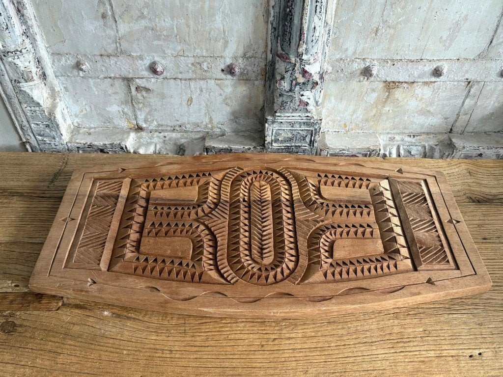 XL Handgesneden tapasplank Mandala - houten serveerplank, Ophalen of Verzenden
