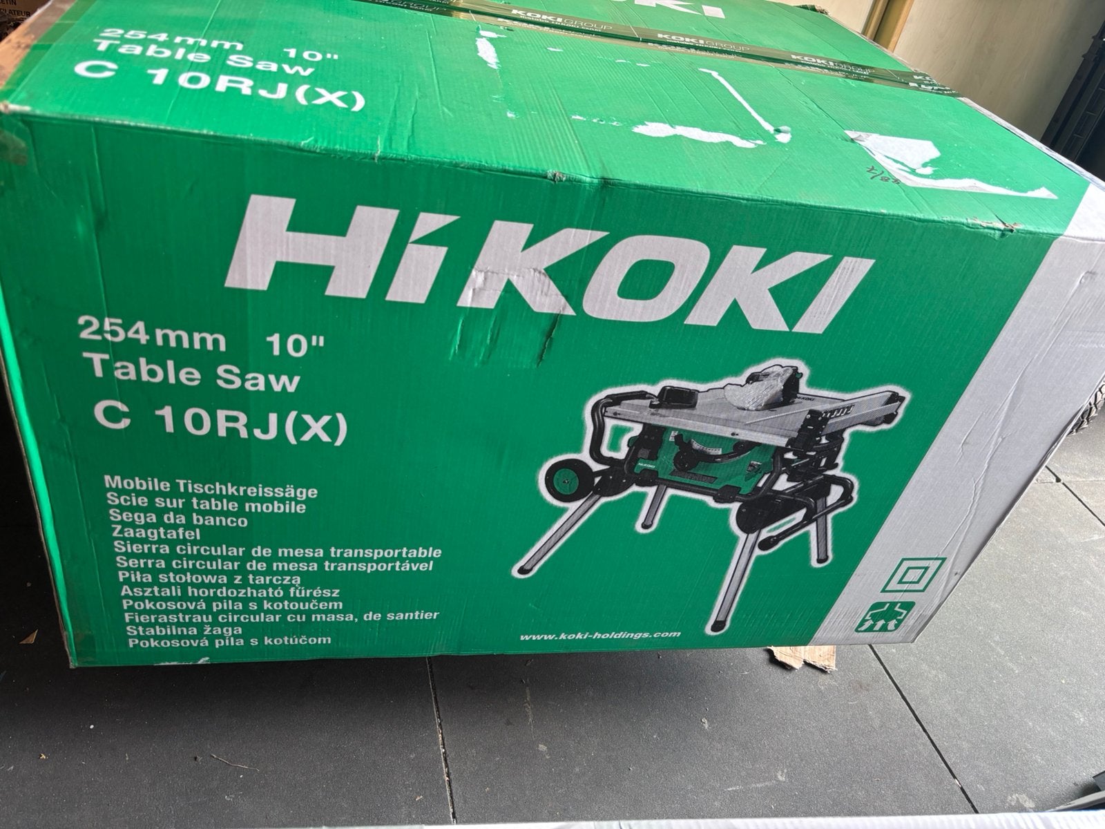 Nieuwe HiKOKI C 10RJ(X) 254mm zaagtafel met onderstel, Doe-het-zelf en Verbouw, Ophalen, Nieuw